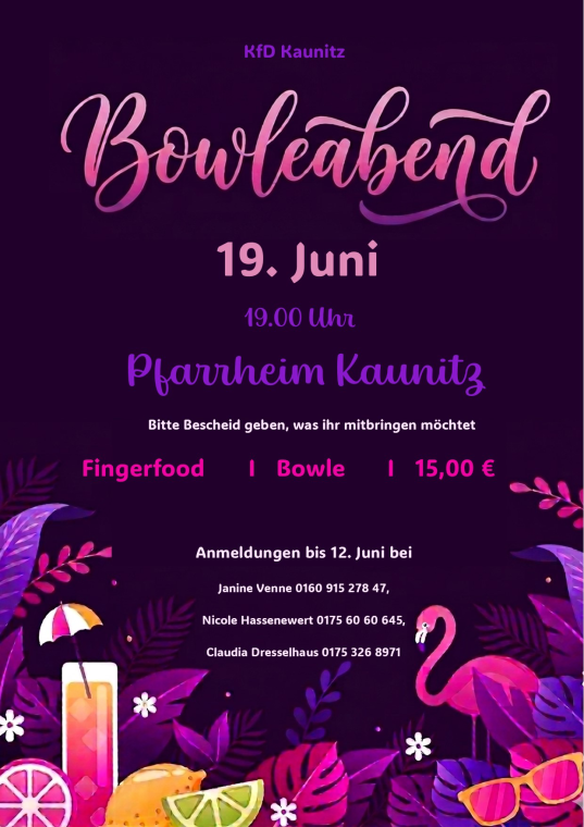 Bowleabend der kfd Kaunitz