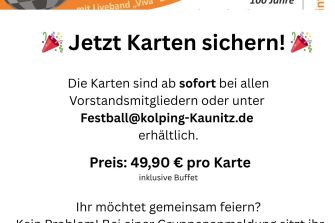 Kolping Kaunitz 100 Jahre Großer Fesstball