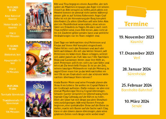 Flyer Familienkino Stadt Verl