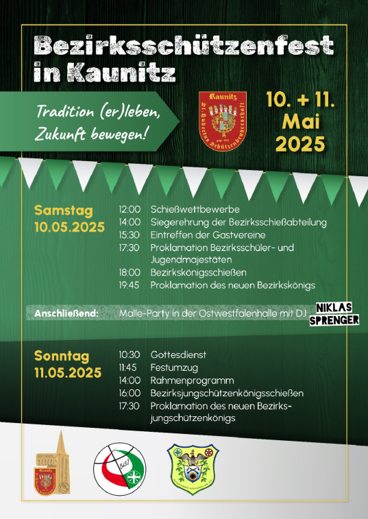 Bezirksschützenfest in Kaunitz 