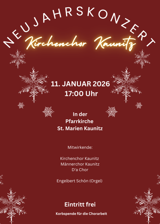 Jahreskonzert Kirchenchor Kaunitz