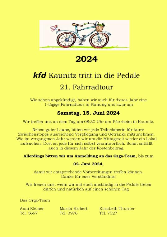 kfd Fahrradtour