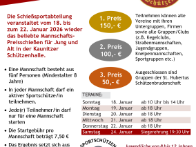 Mannschaftspreisschießen