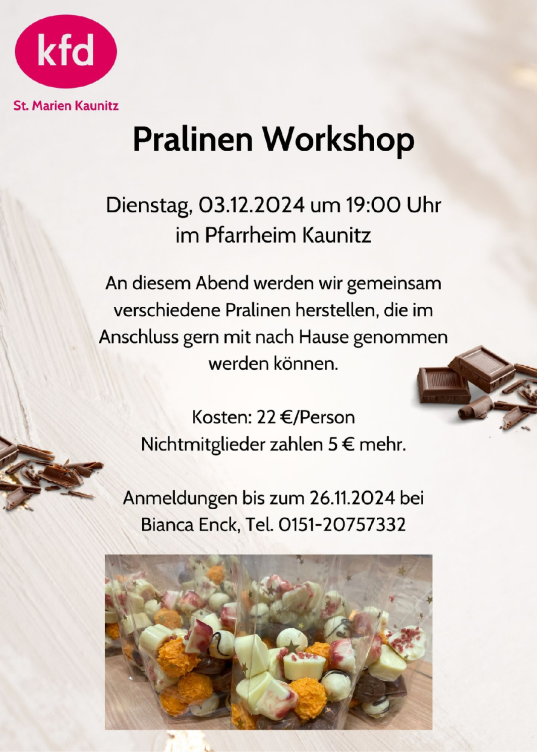Pralinen Workshop