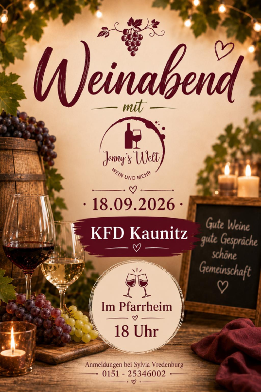 Weinabend der kfd Kaunitz